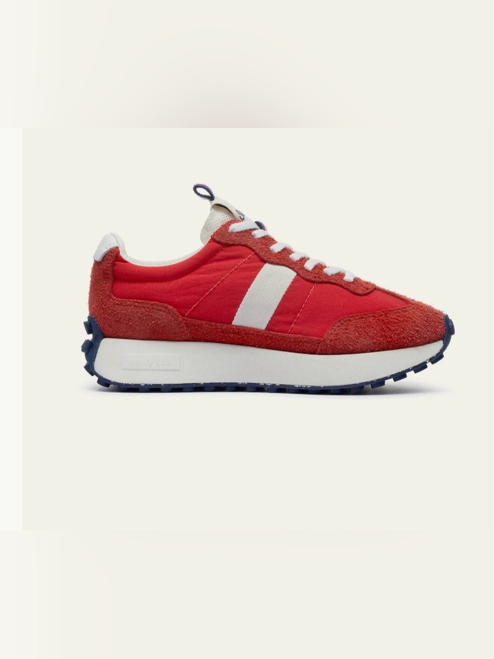 🔘SeaVees “acorn”  Low-Top Sneaker in “Candy Apple Red”